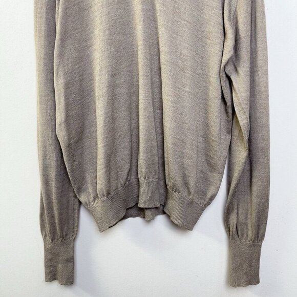 Nike Golf Mens Xlarge Vneck Wool Fine Knit Sweater In Tan Color - Picture 3 of 12